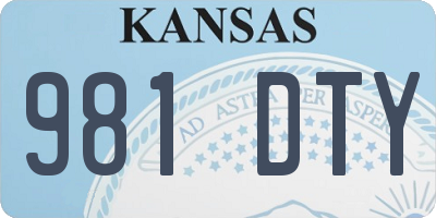 KS license plate 981DTY