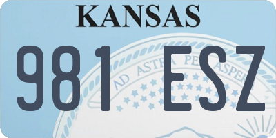 KS license plate 981ESZ