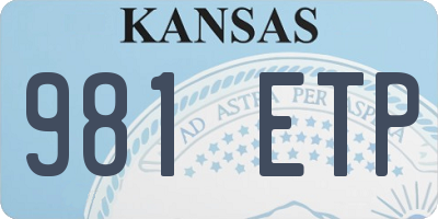 KS license plate 981ETP