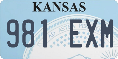 KS license plate 981EXM