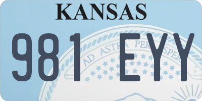 KS license plate 981EYY