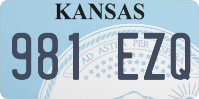 KS license plate 981EZQ