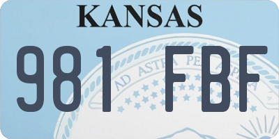 KS license plate 981FBF