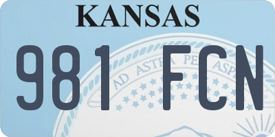 KS license plate 981FCN