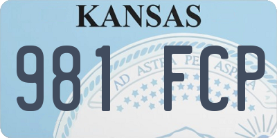 KS license plate 981FCP