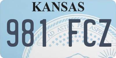 KS license plate 981FCZ