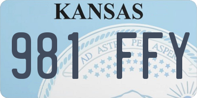 KS license plate 981FFY