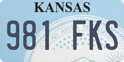 KS license plate 981FKS