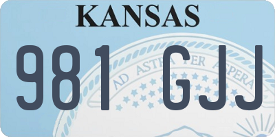 KS license plate 981GJJ