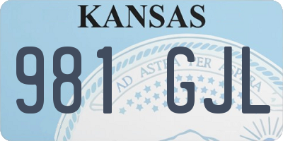 KS license plate 981GJL