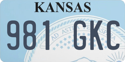 KS license plate 981GKC
