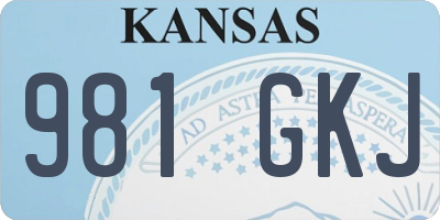 KS license plate 981GKJ