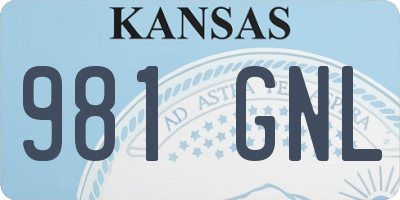 KS license plate 981GNL