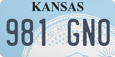 KS license plate 981GNO