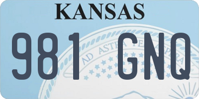 KS license plate 981GNQ