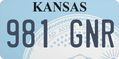 KS license plate 981GNR
