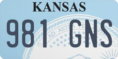 KS license plate 981GNS