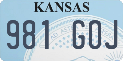 KS license plate 981GOJ