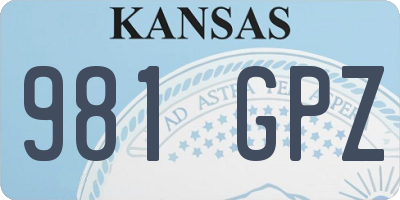 KS license plate 981GPZ