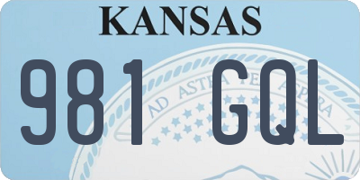 KS license plate 981GQL