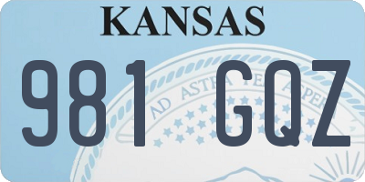 KS license plate 981GQZ