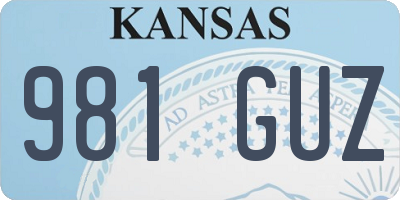 KS license plate 981GUZ