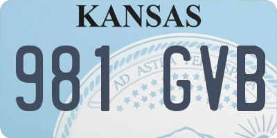 KS license plate 981GVB