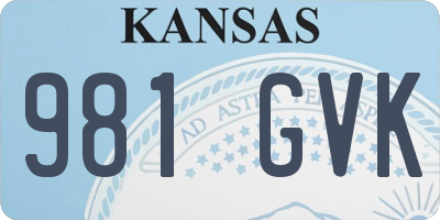 KS license plate 981GVK