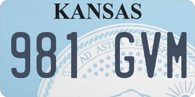 KS license plate 981GVM