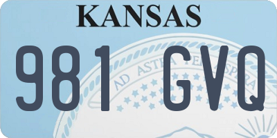 KS license plate 981GVQ