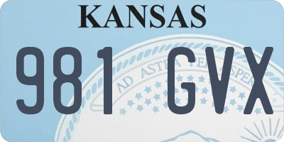 KS license plate 981GVX