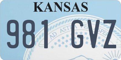 KS license plate 981GVZ