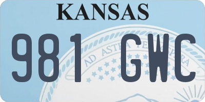 KS license plate 981GWC