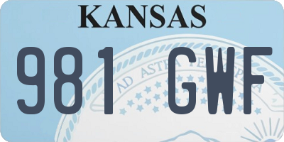KS license plate 981GWF