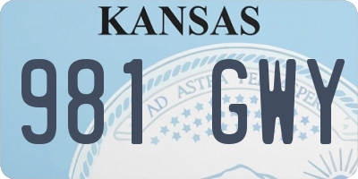 KS license plate 981GWY