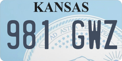 KS license plate 981GWZ
