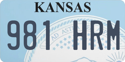 KS license plate 981HRM