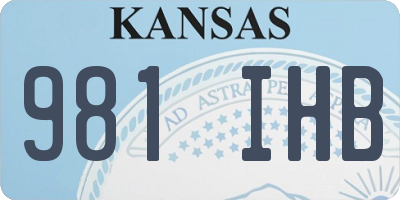 KS license plate 981IHB