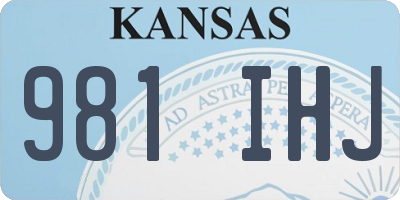 KS license plate 981IHJ