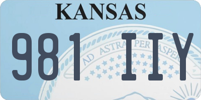 KS license plate 981IIY