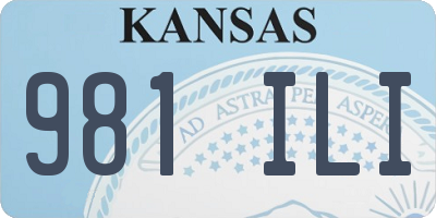 KS license plate 981ILI