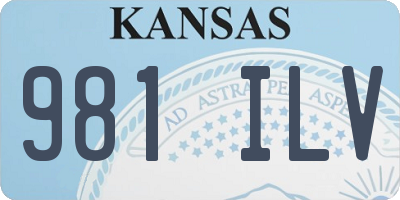 KS license plate 981ILV