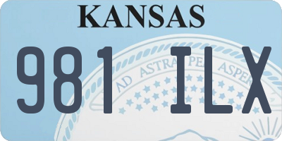 KS license plate 981ILX