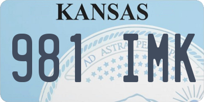 KS license plate 981IMK