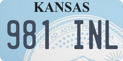 KS license plate 981INL