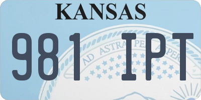 KS license plate 981IPT