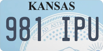 KS license plate 981IPU
