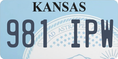 KS license plate 981IPW