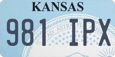 KS license plate 981IPX