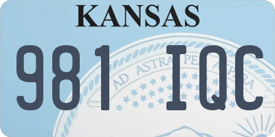KS license plate 981IQC